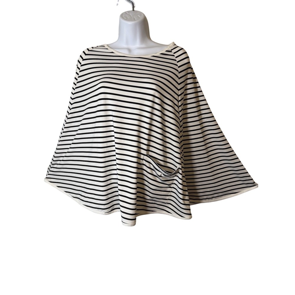 Baby Nursing Cover Nursing Poncho Black‎ And White Stripe Pocket Light Summer